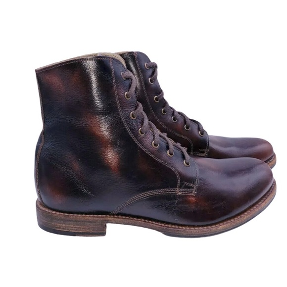 Bed Stu Cobbler Series Dark Brown Combat Boots Size 9 Distressed Rustic Chuka Bed stu combat boots - Gem main image 2